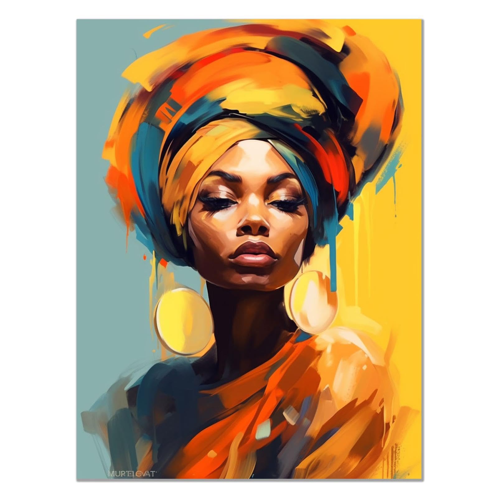 Amazon.co.jp: JOSUE アフリカの女性 はじめての絵画 キャンバス
