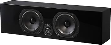 NHT Media Series 2-Way Slim Center Channel Speaker - Clean, Hi-Res Audio | Sealed Box | Aluminum Drivers | Single Unit, High Gloss Black