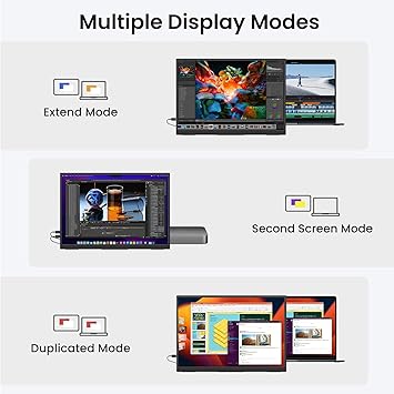 Topmonitor Small Portable Monitor 10.5 500 Nits 2000:1 FHD 1280P IPS Screen, Ultra-Slim Mini Monitor w/Kickstand & Dual Speaker, USB C HDMI HDR Portable Gaming Monitor, Travel Monitors for Laptop PCs