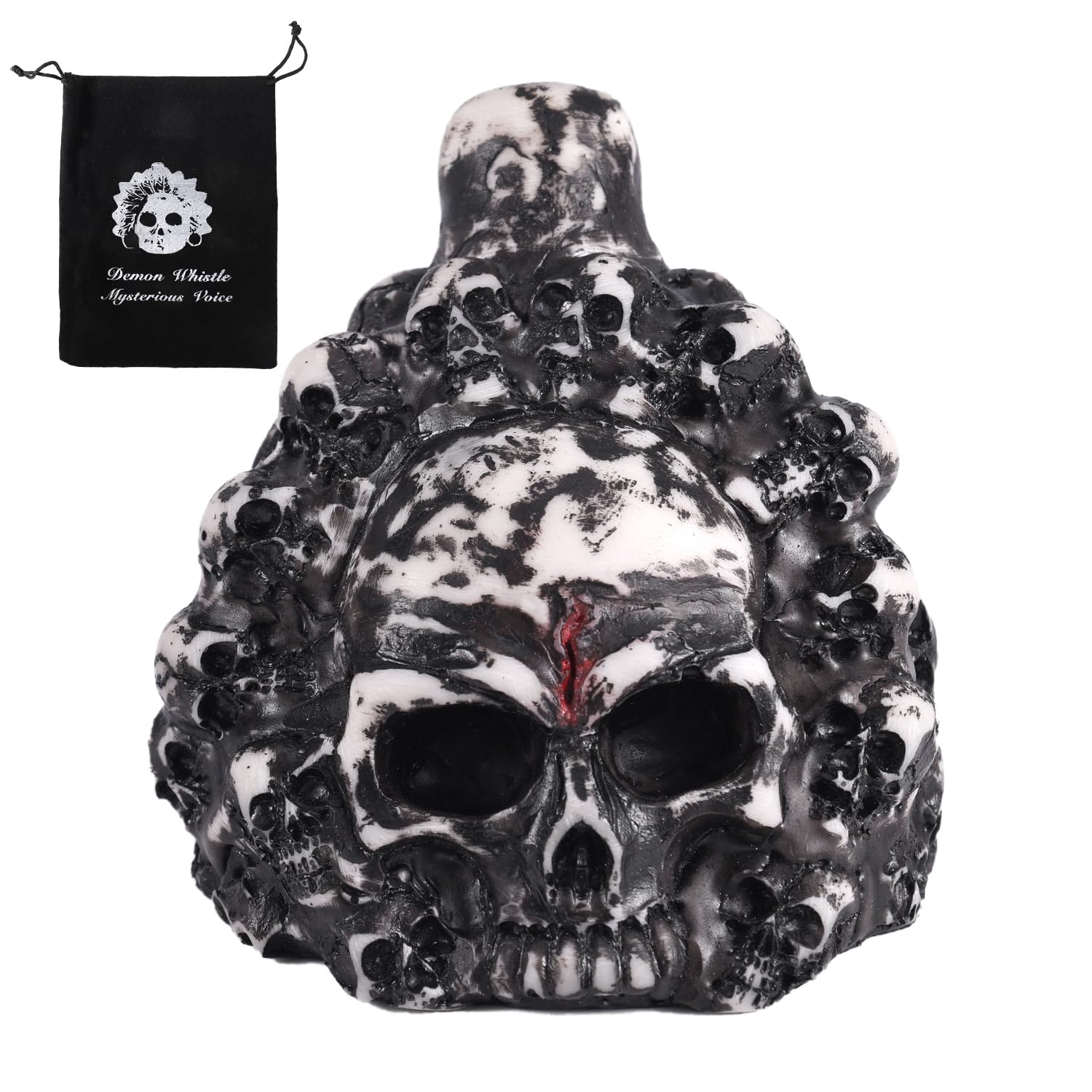 Sifflet De La Mort Aztèque En Résine - Cri à 125 DB, 7.5x8 Cm, Pour Halloween Et Collections