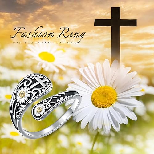 Miniatura 8 de Yearace Spoon Ring for Women 925 Sterling Silver Oxidized Spoon Ring Adjustable Ring Turquoise Spoon Ring Jewelry Gifts for Women