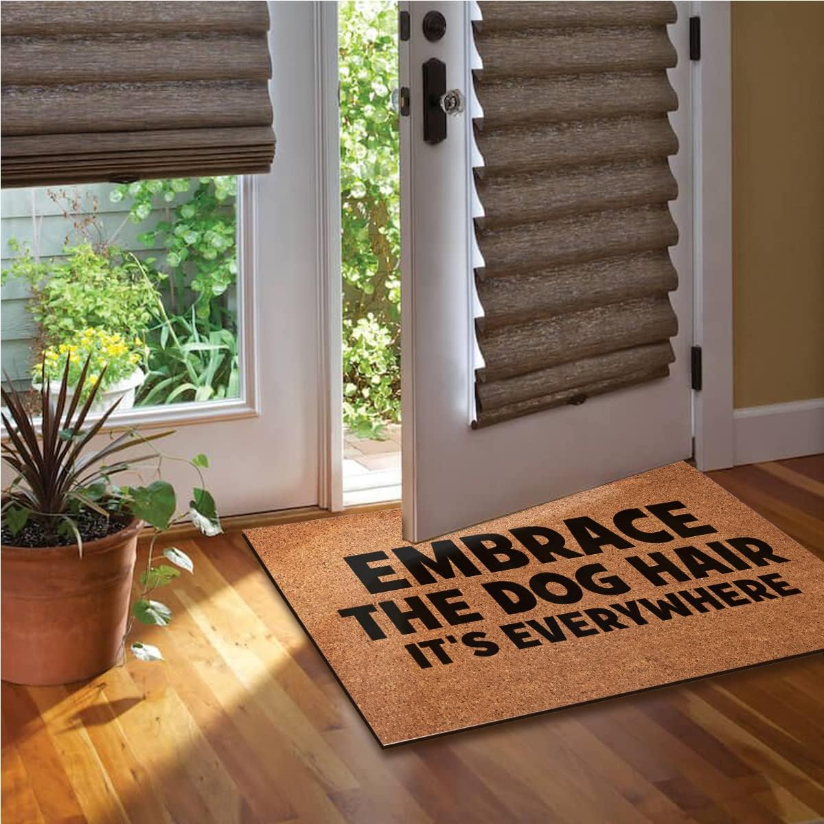 Embrace The Dog Hair It's Everywhere Indoor Front Door Mat for Front Door Inside, Welcome Mats Outdoor Funny Door Mats Outdoor Welcome Mats 31.5"X20"