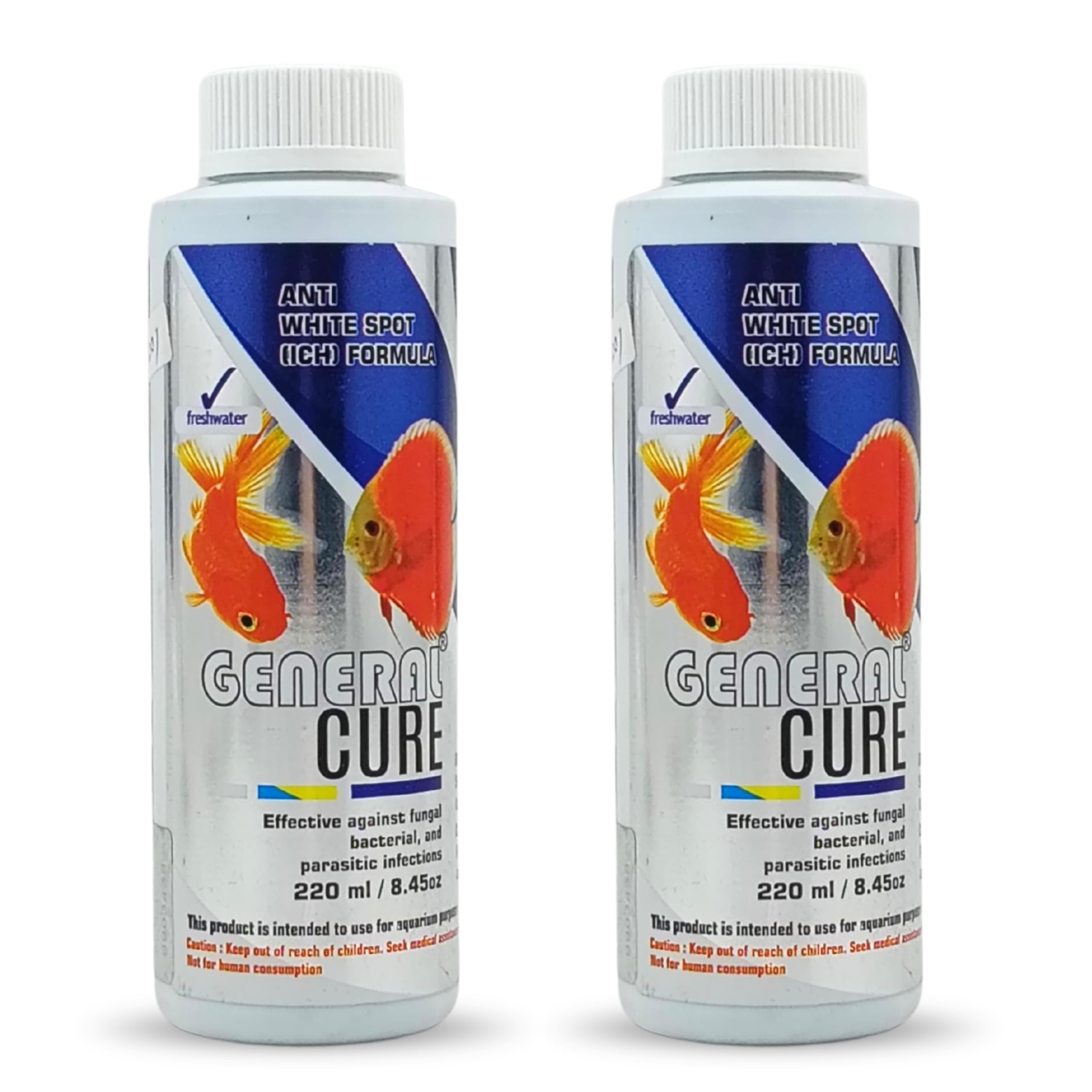 Foodie Puppies Aquatic Remedies General Cure - 220ml (Pack of 2) | Suitable for Fresh Water System | Anti White Spot Formula | Aquarium Water Medicine with Free Key Ring