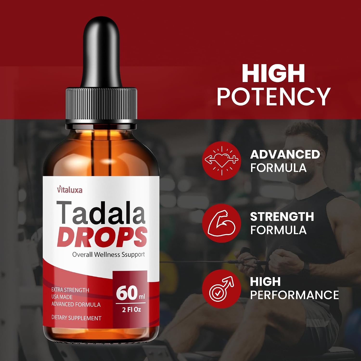 Tadala Drops for Men Health, Tadala Liquid Drops Supplement with Advanced Health Support Formula Men, Tadalla Liquid Draps for Max Strength and Overall Wellness Natural Relief Supplement Reviews (2oz)