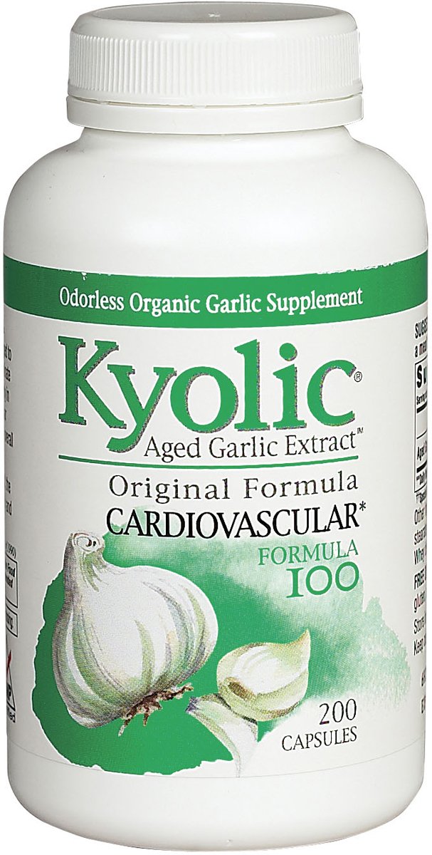 Kyolic Aged Garlic Extract Cardiovascular Health Formula 100, 200 Capsule (Pack of 1)