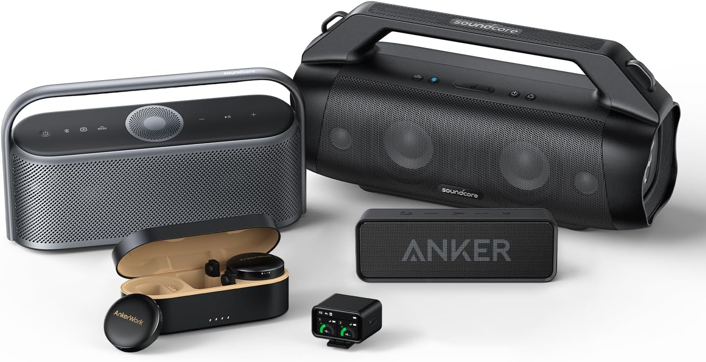 Anker Shower Speaker, Soundcore Motion Q Portable Bluetooth Speaker, 360° Speaker with Dual 8W Drivers for Louder Sound, and IPX7 Waterproof Speaker for Outdoor Activities and Pool Parties