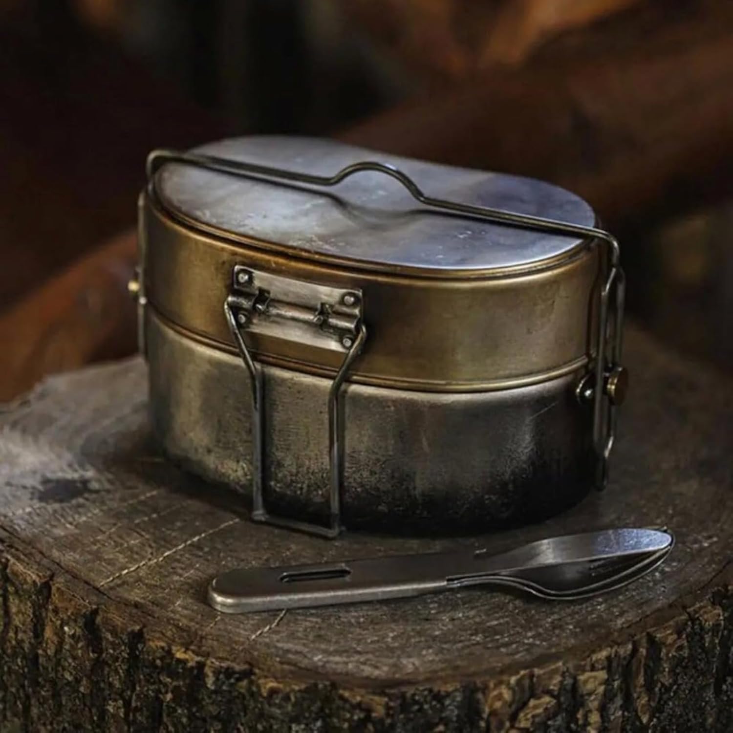 戦闘飯盒2型 セット (専用まな板付き) 直火調理可能 水蒸気炊飯 2合