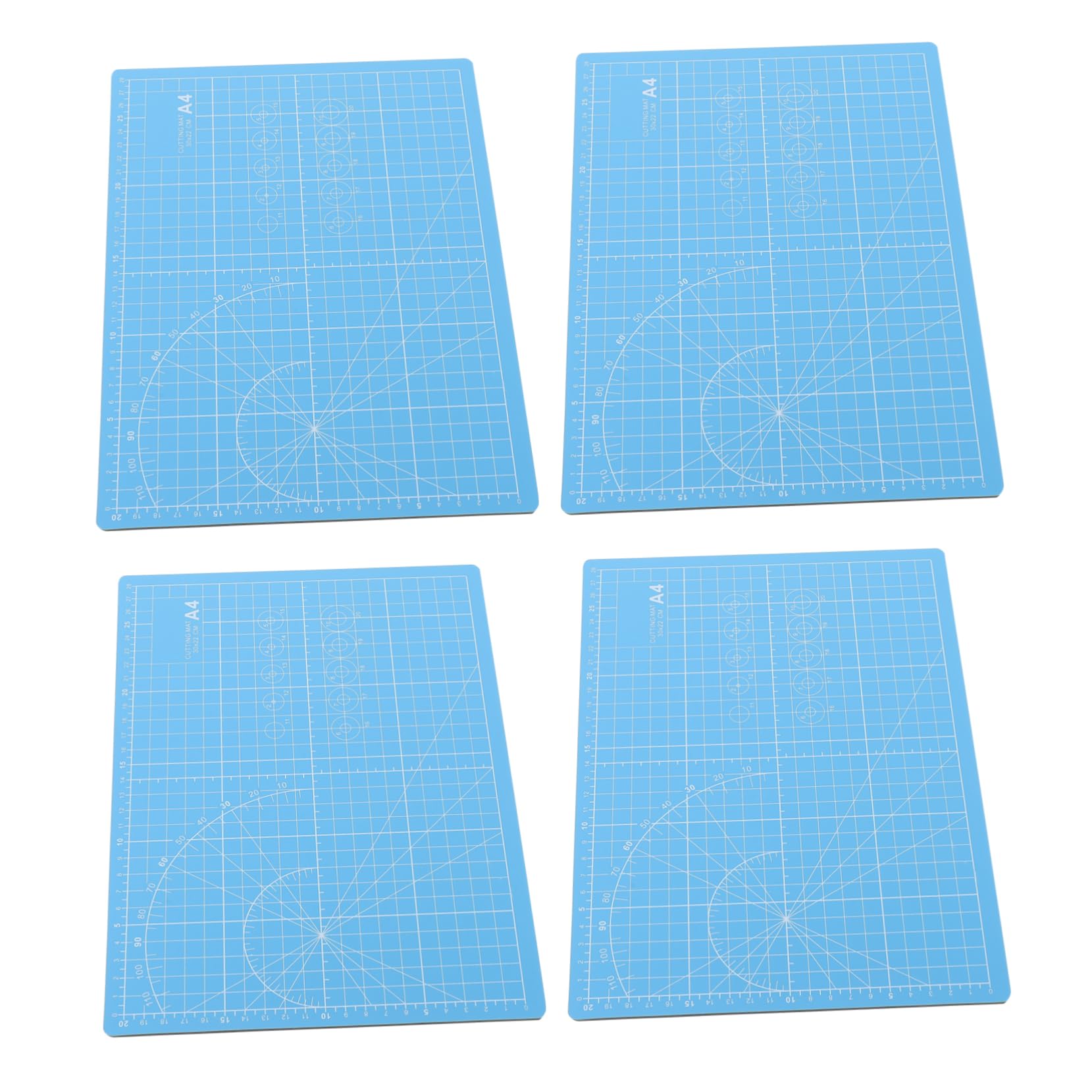 ARTIBETTER Diy Cutting Mats 4pcs Grid Design Pvc Cutting Boards Smooth Surface for Safe Craft Work