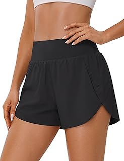 BMJL Running Shorts for Women 2" High Waisted Athletic Shorts | Ultra Lightweight High Waisted Workout shorts, dolphin hem, rear zipper pocket,quick-dry soft sweat-wicking fabric