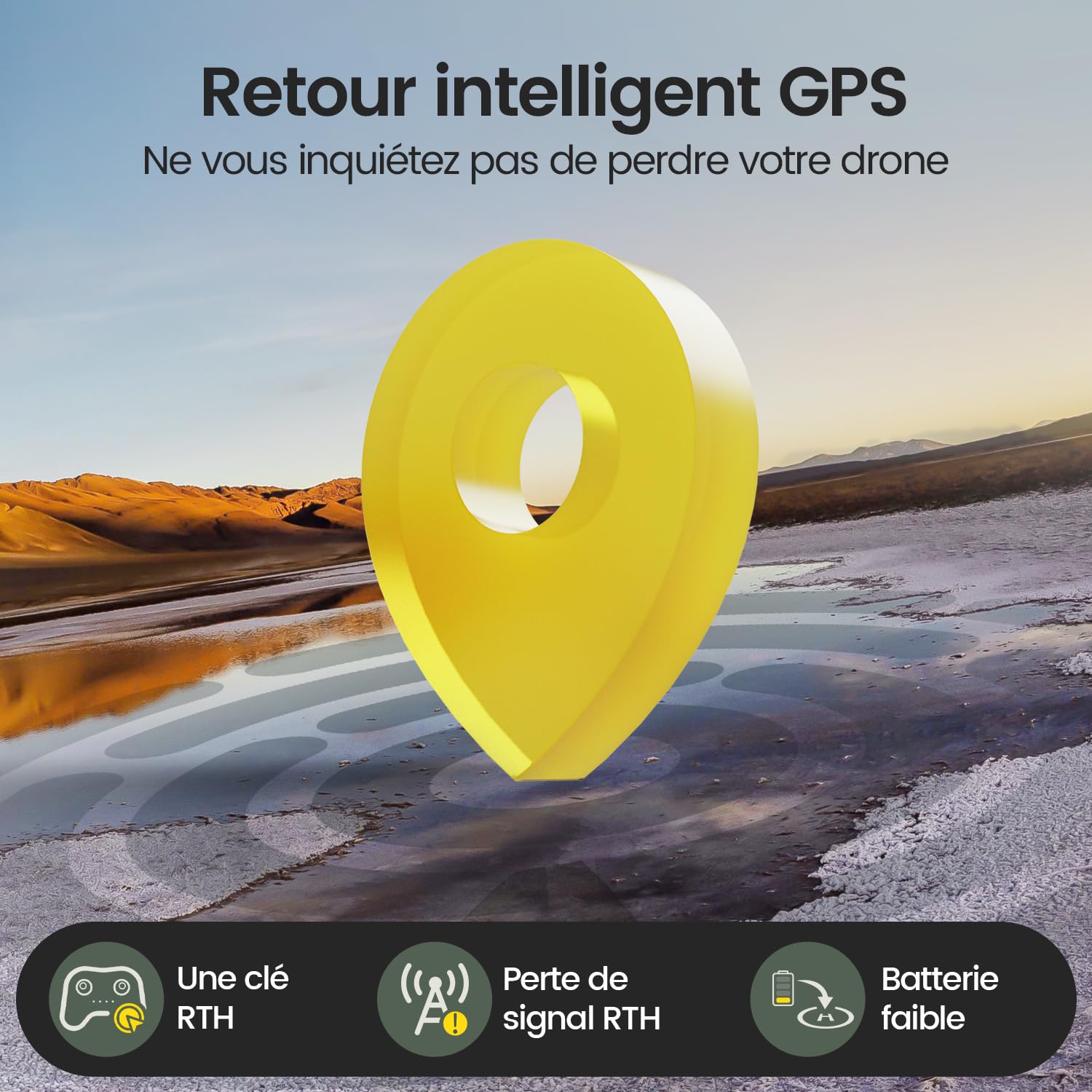 Holy Stone HS175G GPS-Drohne mit 8K EIS, faltbarer FPV-Quadcopter für Erwachsene und Anfänger, bürstenloser Motor, Follow-Me, Kreisflug, Höhenhaltung, 60 Min Flugzeit, unter 249 g, C0