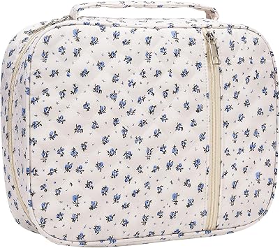 Bible Cover Case for Women, Quilted Cotton Bible Study Book Carrying Case, Gift for Christians Top Handle & Zippered