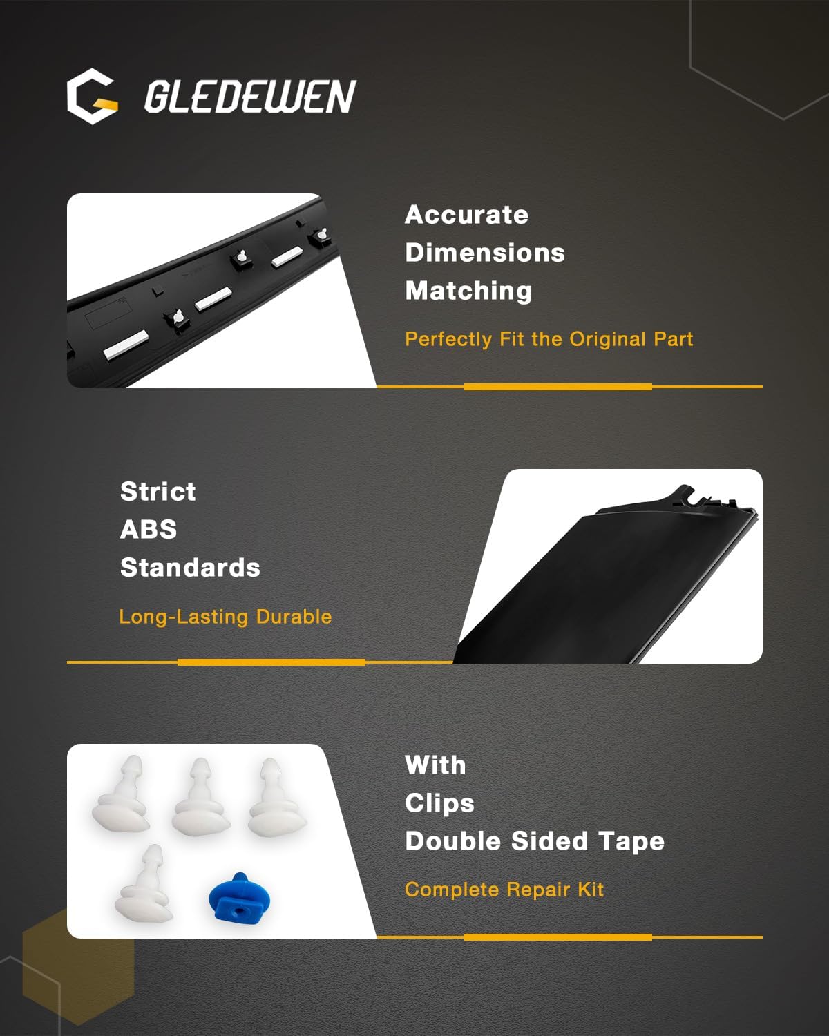 Windshield Trim Molding A-Pillar, Front Driver, Compatible with Nissan Armada 2017-2023, Infiniti QX56 2011-2013, QX80 2014-2023, 76837-6JR0A, Window Trim Moulding Cover, Plastic Windshield Trim Panel