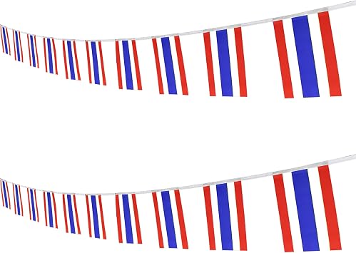 Thailand Thai String Banner Flag,16 ft 20 Mini Flags String, 5.5 x 8.2 Inch String Flag Banner, Indoor and Outdoor Party Decorations.