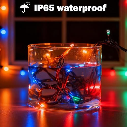 Miniatura 3 de SOLARBABY Paquete de 4 luces solares de Navidad para exteriores, total de 146 pies, 400 luces LED solares para exteriores con 8 modos, luces de