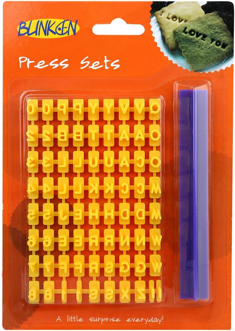 BLINKEEN Letter Number Cookie Stamp for Cookie Decorations