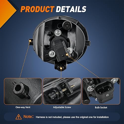 Miniatura 3 de Nilight Conjunto de luces antiniebla Compatible con 2001 2002 2003 2004 2005 2006 2007 Toyota Sequoia 2000-2006 Tundra