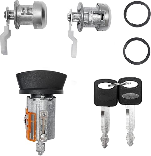 Miniatura 8 de Juego de cilindros de bloqueo de puerta e interruptor de encendido con llaves. Reemplazo para vehículos Ford F150250350, E150250350, Ranger, Bronco