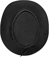 Vista 4 de Sombrero de vaquero occidental unisex australiano de gamuza real Outback Riding Dancing Classic