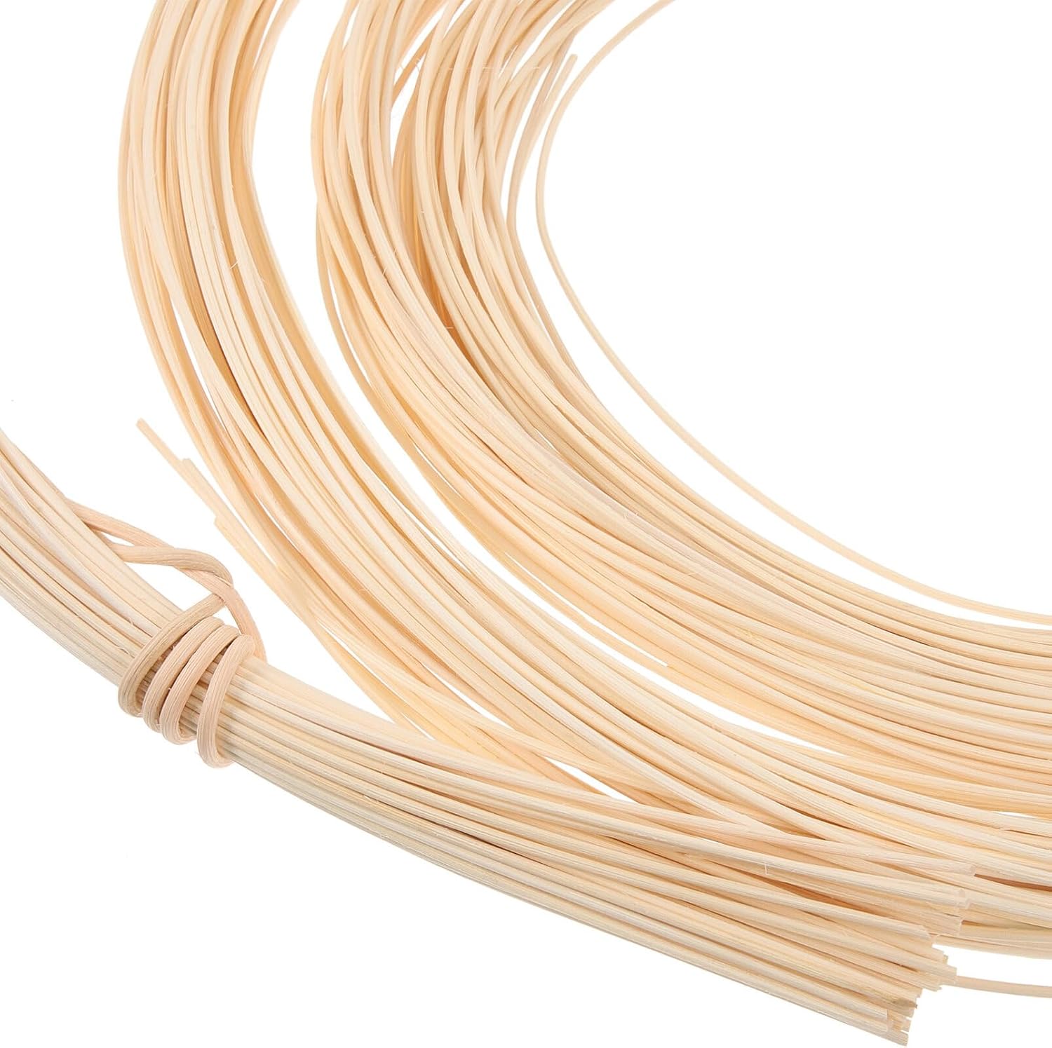 NUOBESTY 1 Roll Round Reed Spline Chair Cane Weaving Rattan Material DIY Furniture Repair Kit for DIY Craft Rattan Cane Webbing Basket Wicker Weaving