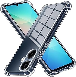 دلـع موبايلك جراب متوافق مع سامسونج جالاكسي A06 شفاف من السيليكون والبولي يوريثين الحراري غوريلا مضاد للصدمات بزوايا الكاميرا -