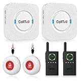 CallToU Caregiver Pager Wireless Alert Button Home Intercom System Long Range 2 Way Radio for Elderly/Patient/Pregnant/Home/Office