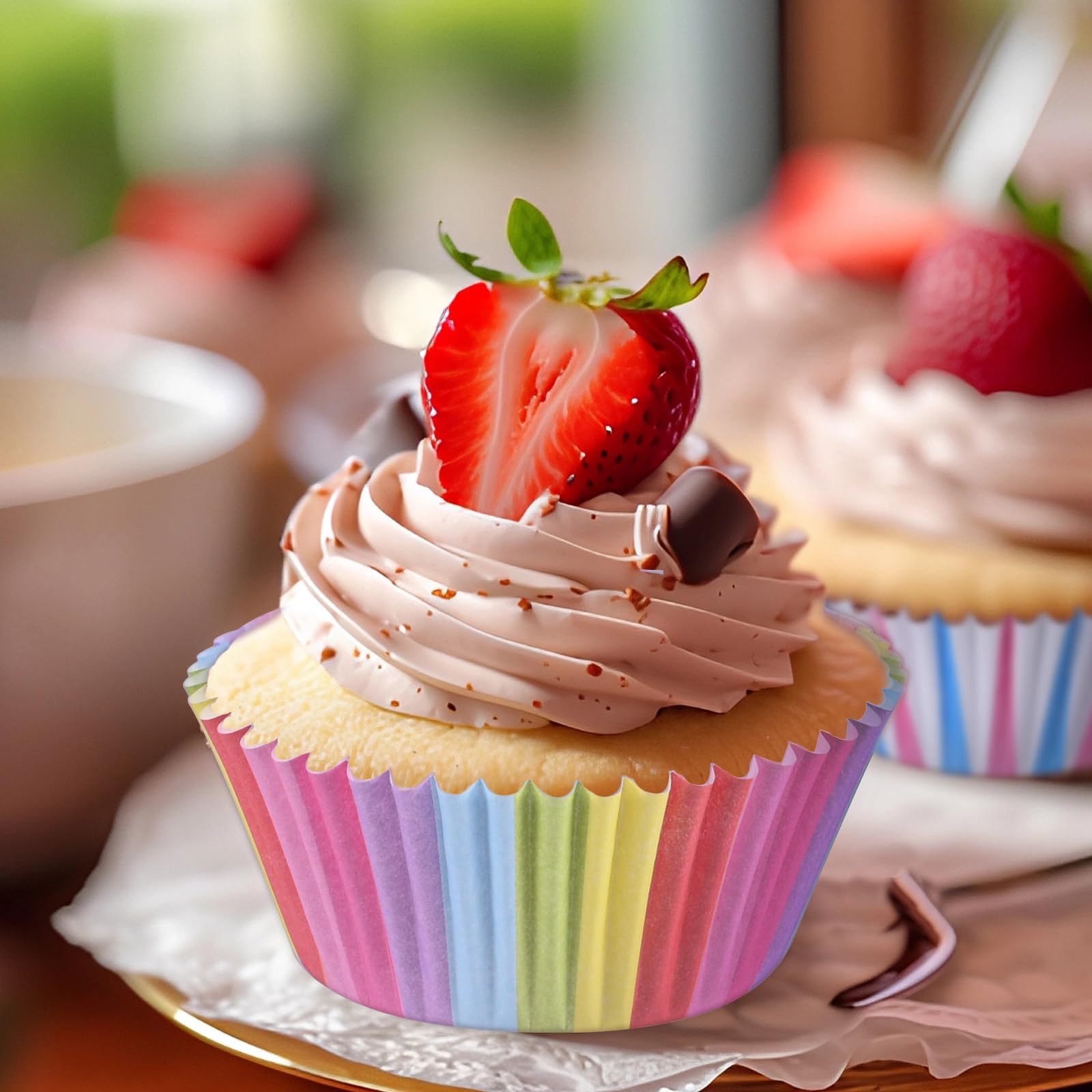 300 foremek papierowych do muffinów, kolorowe papilotki do pieczenia babeczek, deserów, na imprezy, urodziny i wesela. (300 sztuk)