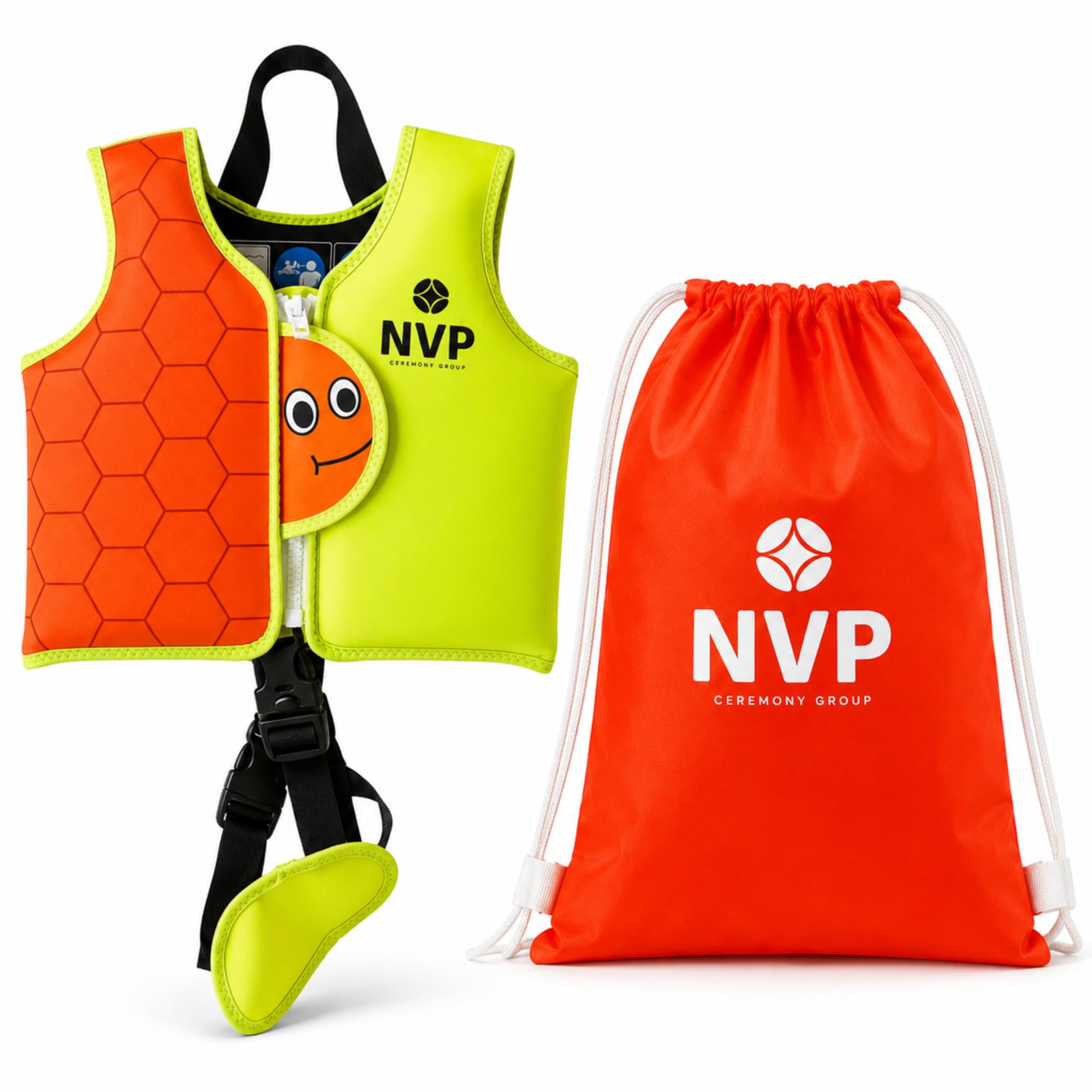 Chaleco de Natación Infantil de Neopreno NVP para Bebés y Niños 1-6 Años - Chaleco Flotador Ajustable con 8 Paneles de Flotación