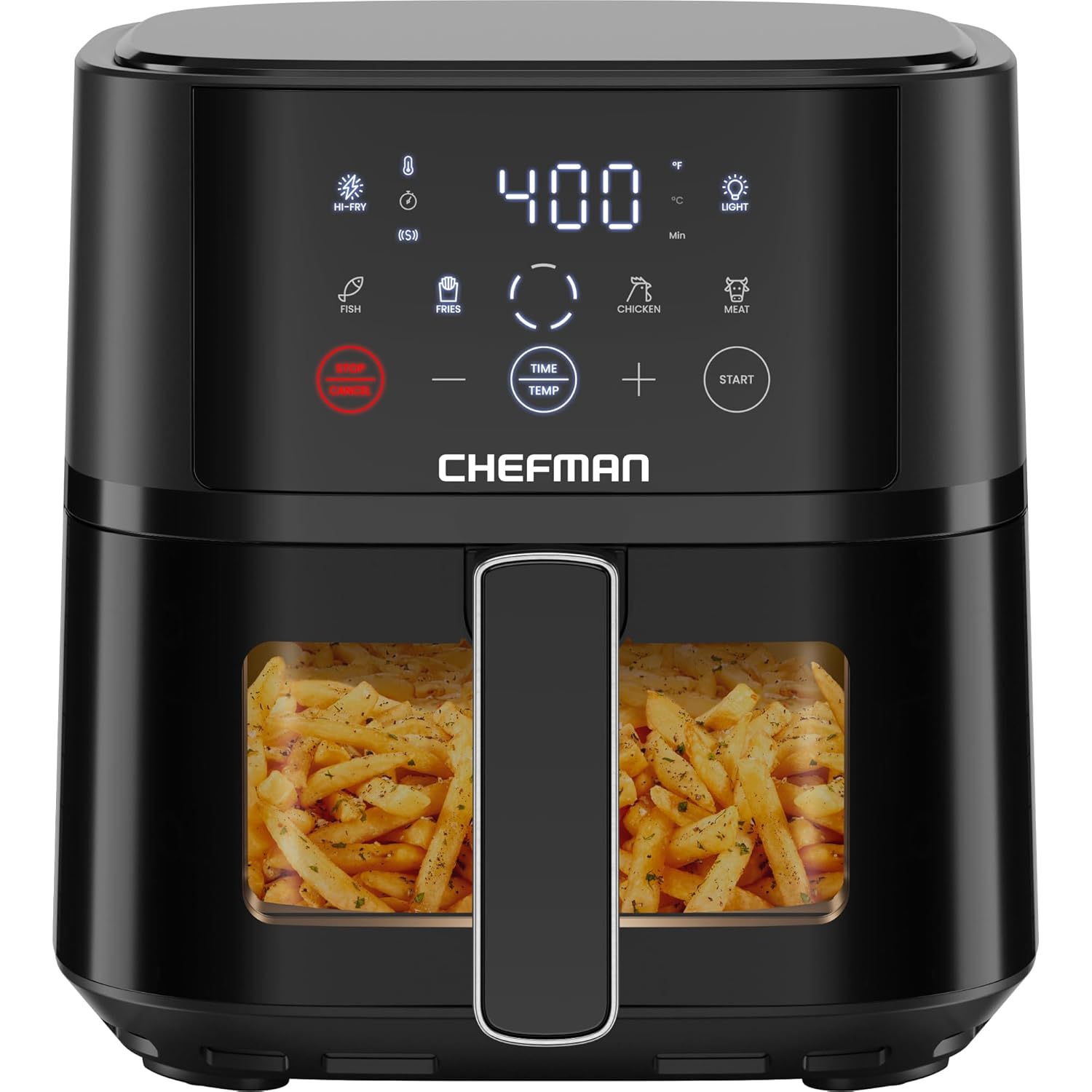 Chefman Air Fryer 4 QT Compact Airfryer for Quick Easy Meals Features Hi-Fry Technology for Extra Crisp Easy-View