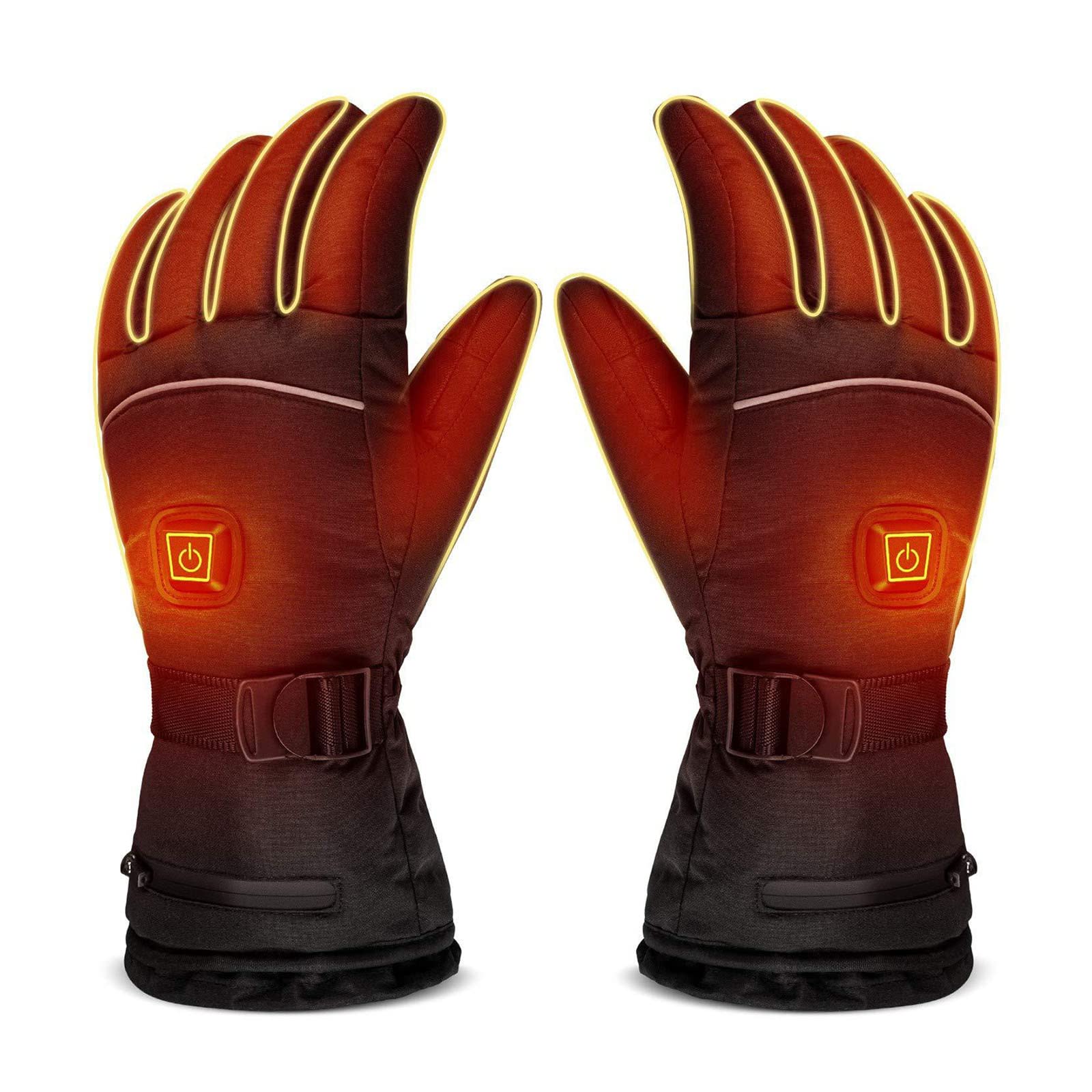 Gants Chauffants électrique, Tactiles Gants d'hiver Chauds pour Homme Femme, pour Sports Running Velo Conduite Course Cyclisme,36cm