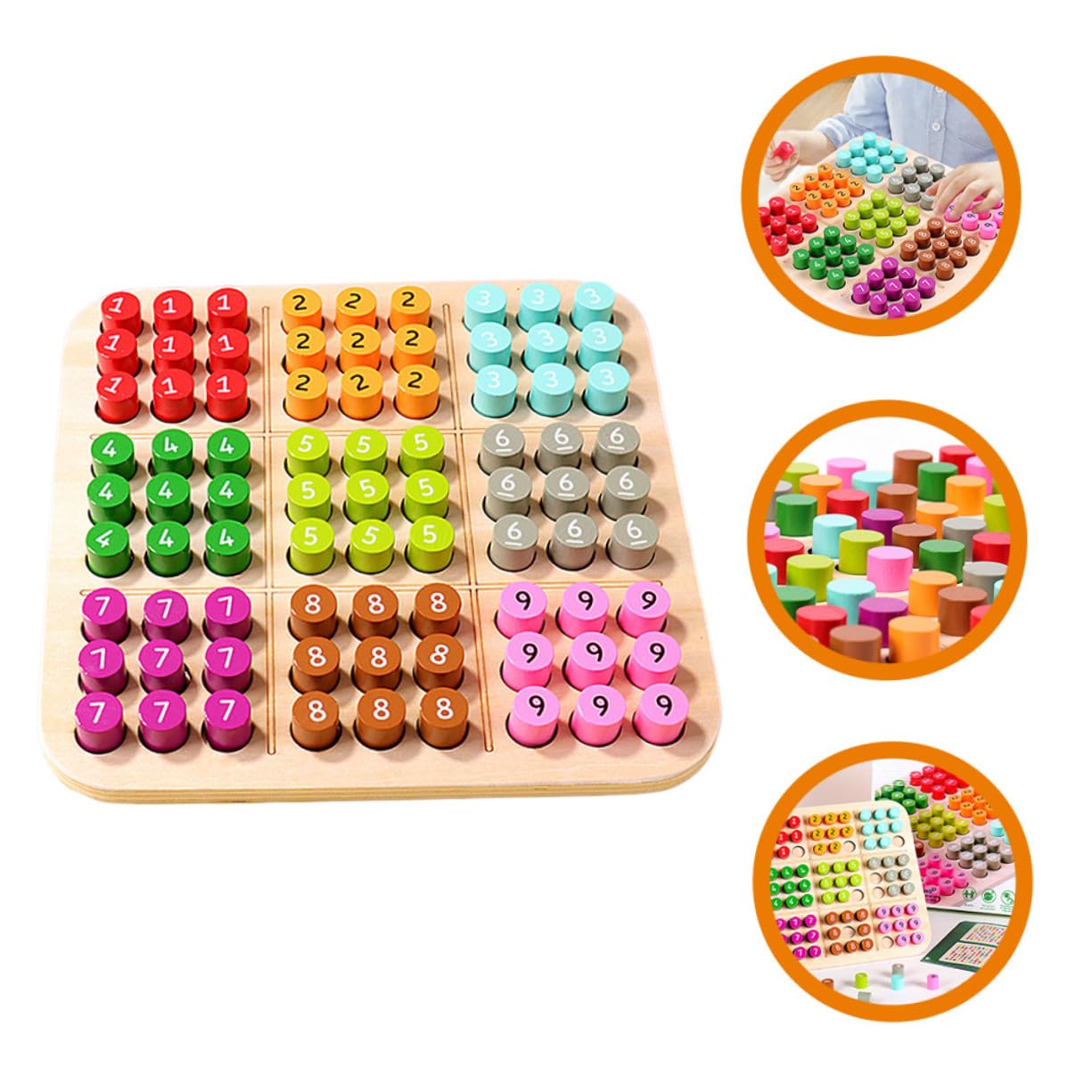 Milisten Juego de Sudoku Educativo para Niños y Niñas, Material Sintético, Desarrolla Habilidades Lógicas, Adecuado para Familias y Grupos, Set de 1 Unidad