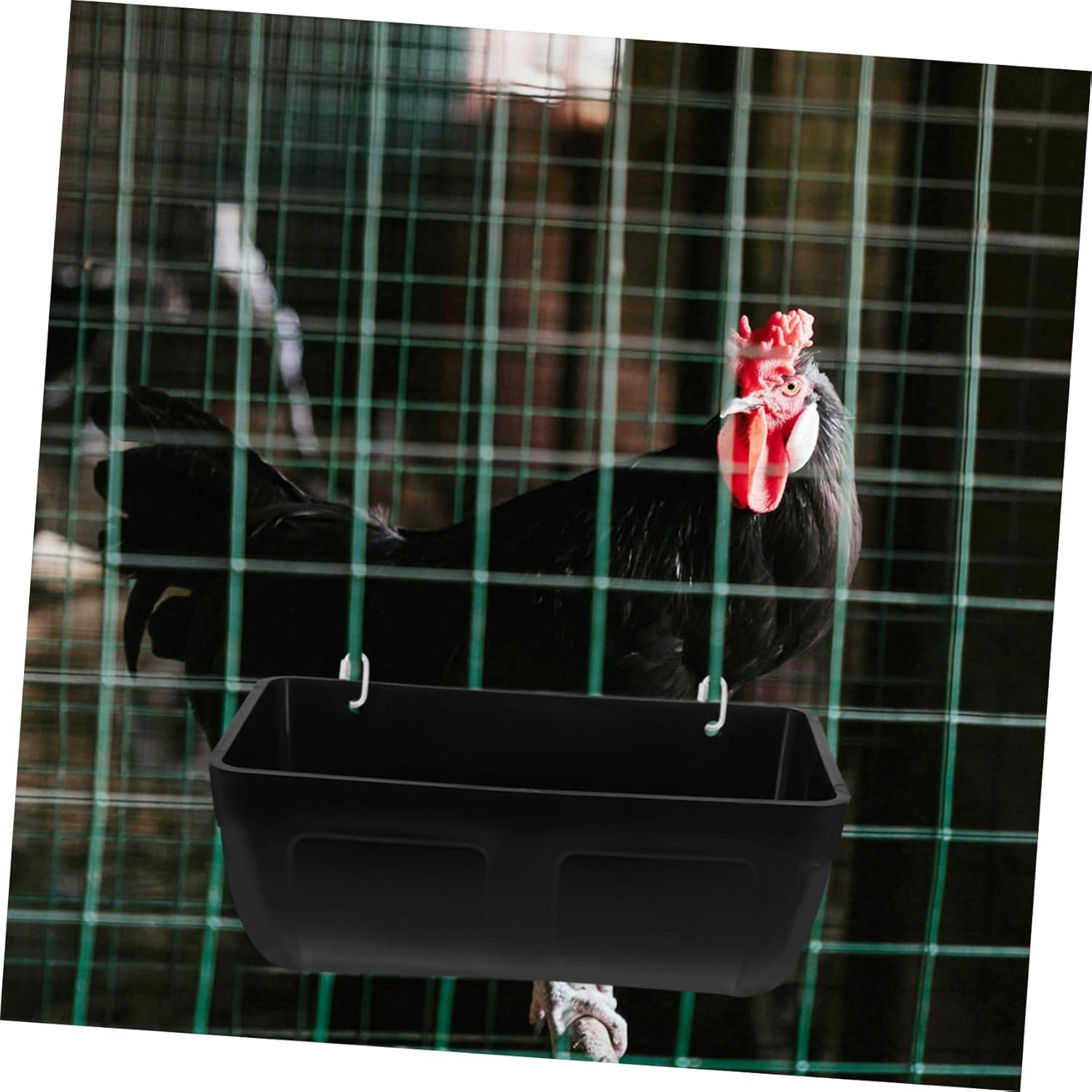 Yardwe 2sets Automatic Chicken Feeder for Poultry Large Capacity Hanging Feeder Container Plastic Coop Feeding for Chickens and Goats