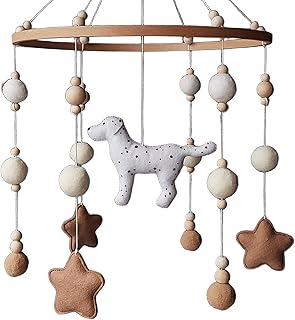 Dalmatian Baby Mobile for Crib – Custom Dog Nursery Decor, Puppy Hanging Mobile for Newborn, Pet Lover Baby Shower Gift