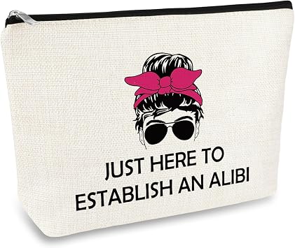 True Crime Gift for Girls Women Makeup Bag True Crime Lover Gifts Birthday Christmas Graduation Gift for Crime Show Fan Friend Cosmetic Bag Funny Serial Killer Horror Quotes Gift Travel Toiletry Pouch