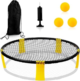 Standard 3 Ball Kit for Spikeball, Portable Foldable Roundnet Game Set for Spike Ball Pro Beach Games