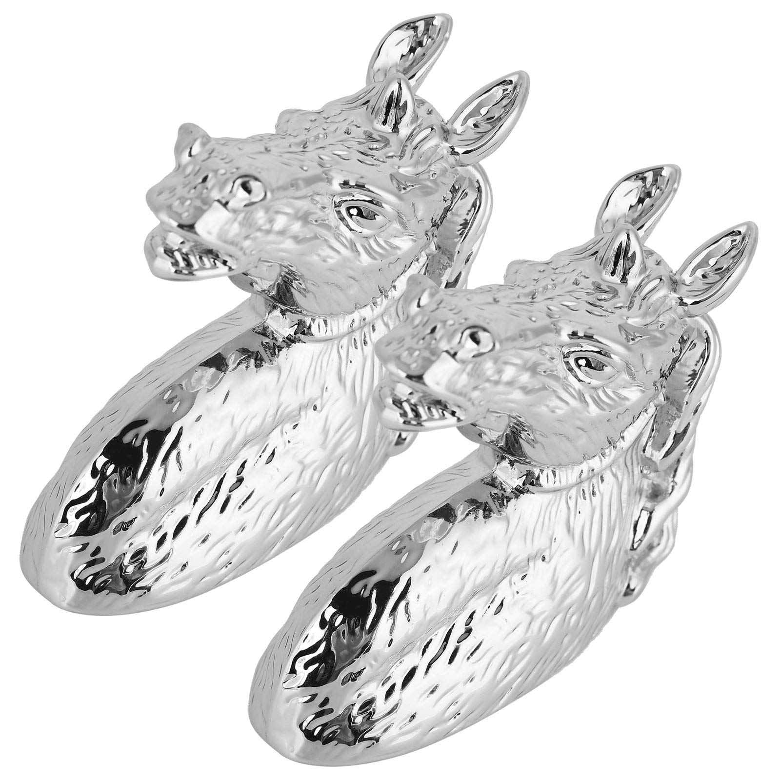 Zerodis 3999 Silver Horse Drawer Handles & Pulls 2 Sets Modern Stylish Cabinet Handles Horse Head Pull Kitchen Wardrobe Drawer Door Decorative Knob(3999 Silver Horse)