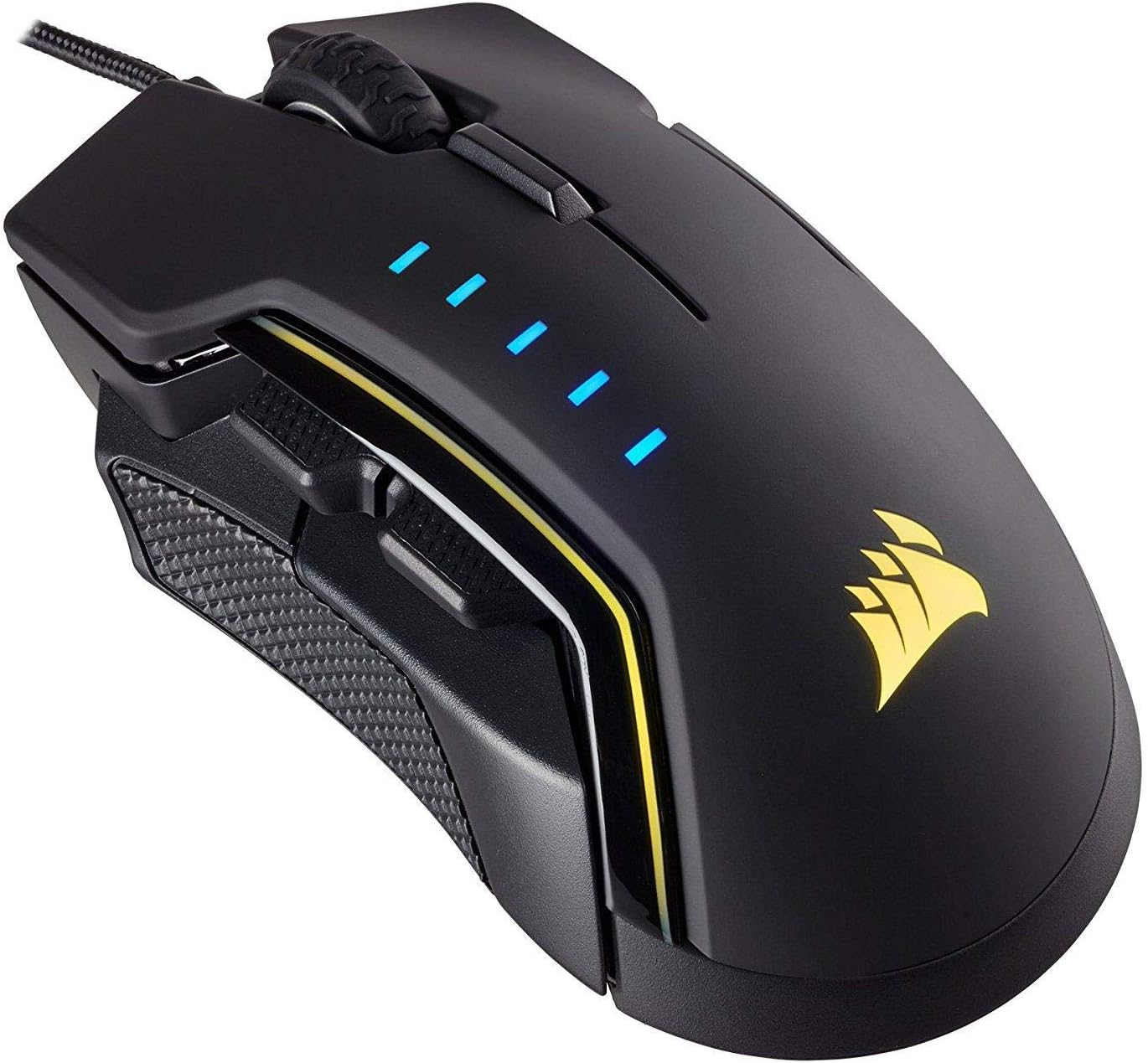 CORSAIR Glaive - RGB Gaming Mouse - Comfortable & Ergonomic - Interchangeable Grips - 16000 DPI Optical Sensor - Aluminum