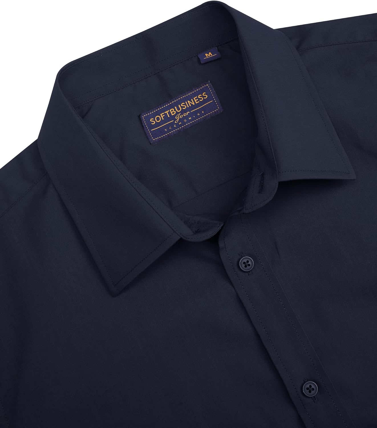 J.VER Men's Short Sleeve Dress Shirts Stretch Stain Shield Casual Button Down Shirts Solid Formal Shirt - Image 4