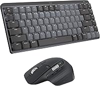 Vista 11 de Teclado Inalámbrico Iluminado Mecánico de Tamaño Completo Logitech MX, Táctil Silencioso, y Paquete de Mouse Inalámbrico Bluetooth de Rendimiento MX