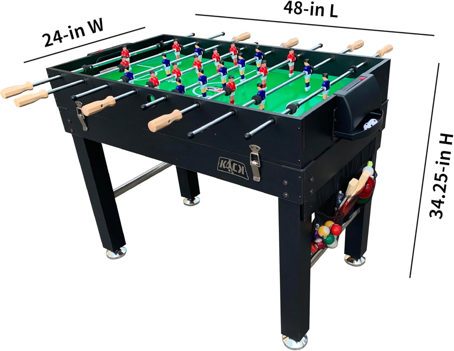 KICK Minotaur 48" 5-in-1 Multi-Game Table - Foosball, Glide Hockey, Billiards/Pool, Ping Pong & Basketball