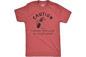 Mens Caution I Might Explode in Your Hand T-shirt: A Humorous 4th of July Essential