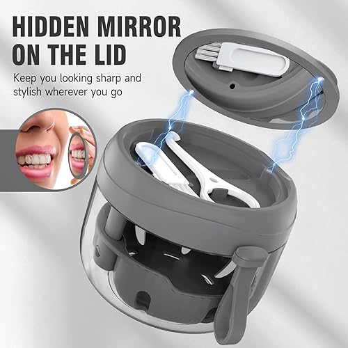 Miniatura 4 de Caja de baño para dentaduras postizas, kit de taza de dentadura a prueba de fugas, estuche de retención portátil para viajes, cuidado de limpieza de