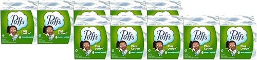 Miniatura 14 de Puffs Plus Loción Facial Tissue, 1 caja de cubo, 48 pañuelos por caja