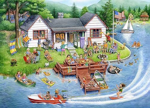 Vermont Christmas Company Lake House - Rompecabezas de 1000 piezas