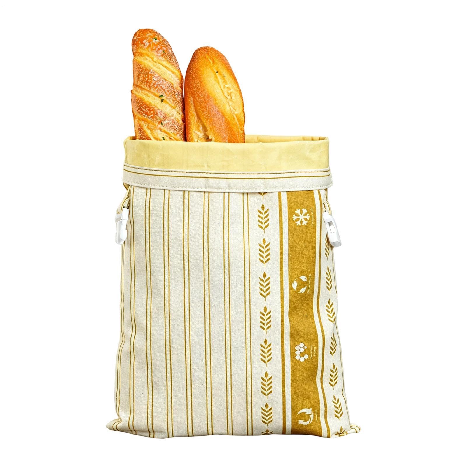 Bolsa de pan de gran capacidad contra el pan duro con forro de algodón reutilizable 1