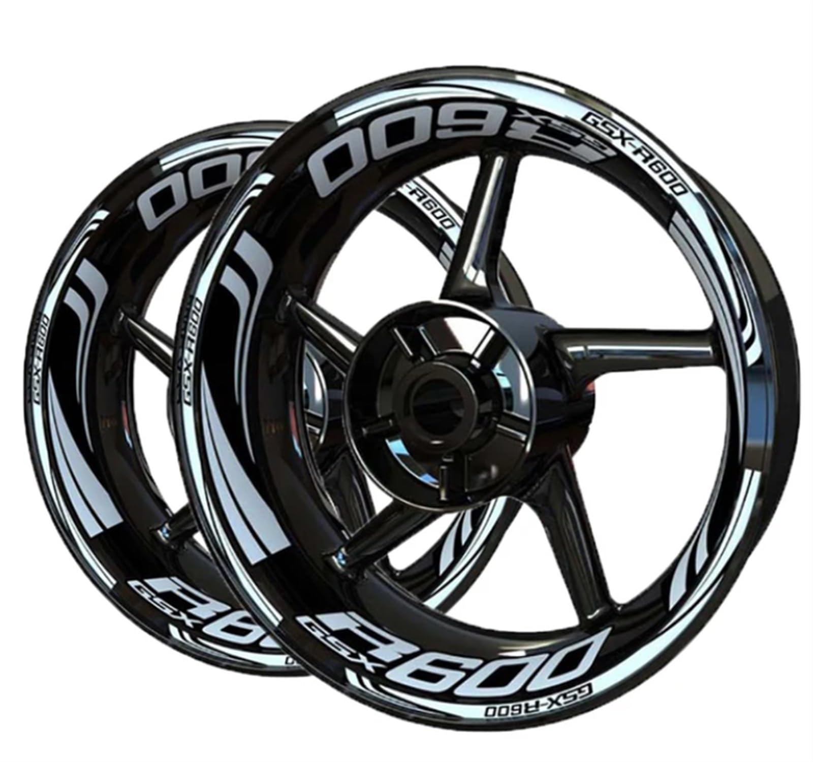 Motorcycle Wheel Stickers Decals Reflective Rims for Suzuki GSXR600 GSXR-600 Wheel Rim Sticker(Color8)