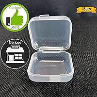 Vista 5 de 48 Pcs Clear Small Plastic Storage Containers Anti Oxidation Transparent Jewelry Storage Holder for Small Item Craft, Beads, Pills, Ear Studs