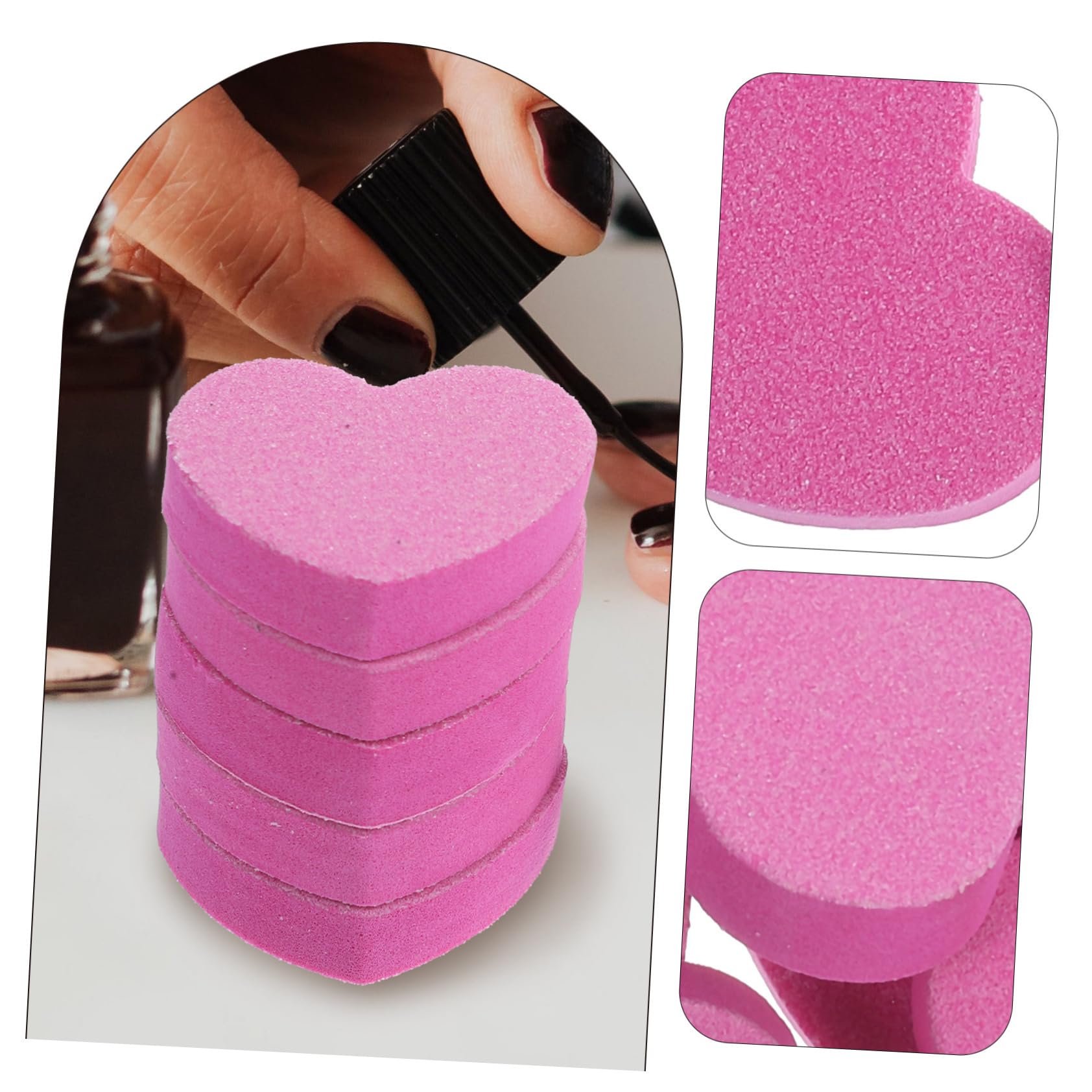 FRCOLOR 5 Set Di Blocchi Lucidanti Per Unghie Lime Per Unghie Multifunzione Per Unghie Acriliche Finte E Naturali Adatte Per Manicure E Pedicure 50 Pezzi*5