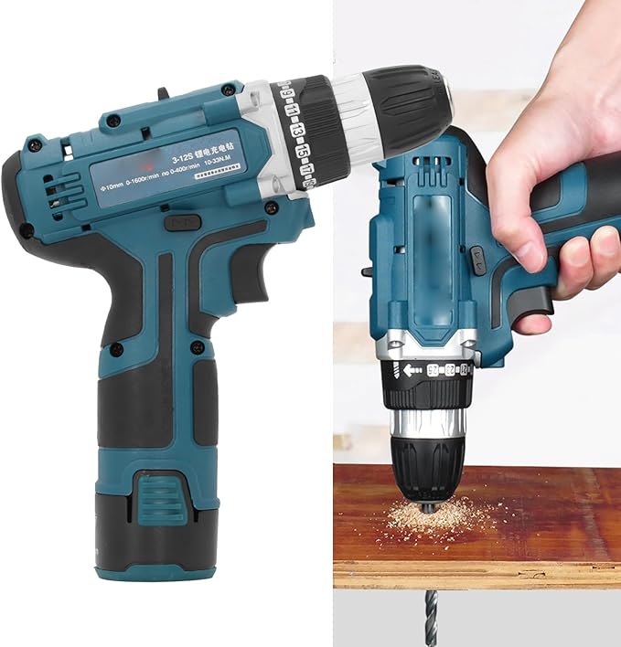Taladro Atornillador Inalámbrico Fafeicy 12V con 2 Baterías miniatura 3