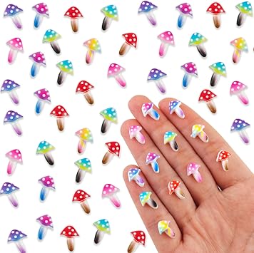 200 Pieces Tiny Mushroom for Dollhouse Mini Resin Decorations for Dollhouse Fairy Garden Micro Landscaping Decoration