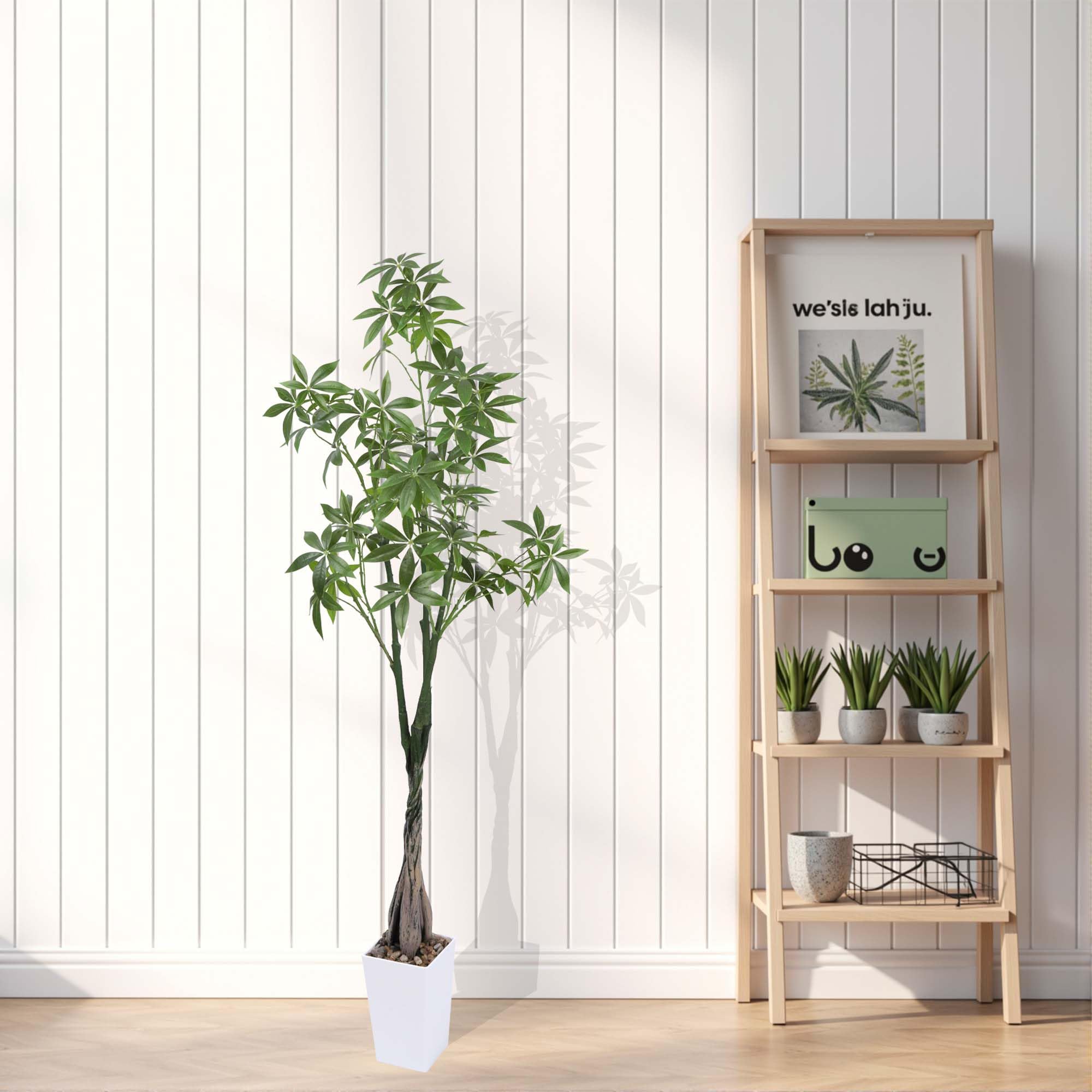【在庫セール】フェイクグリーン 人工観葉植物 観葉樹 造花 パキラ 高さ98cm Amazon｜FEELEAD フェイクグリーン 観葉植物 パキラ 98cm 光触媒 人工